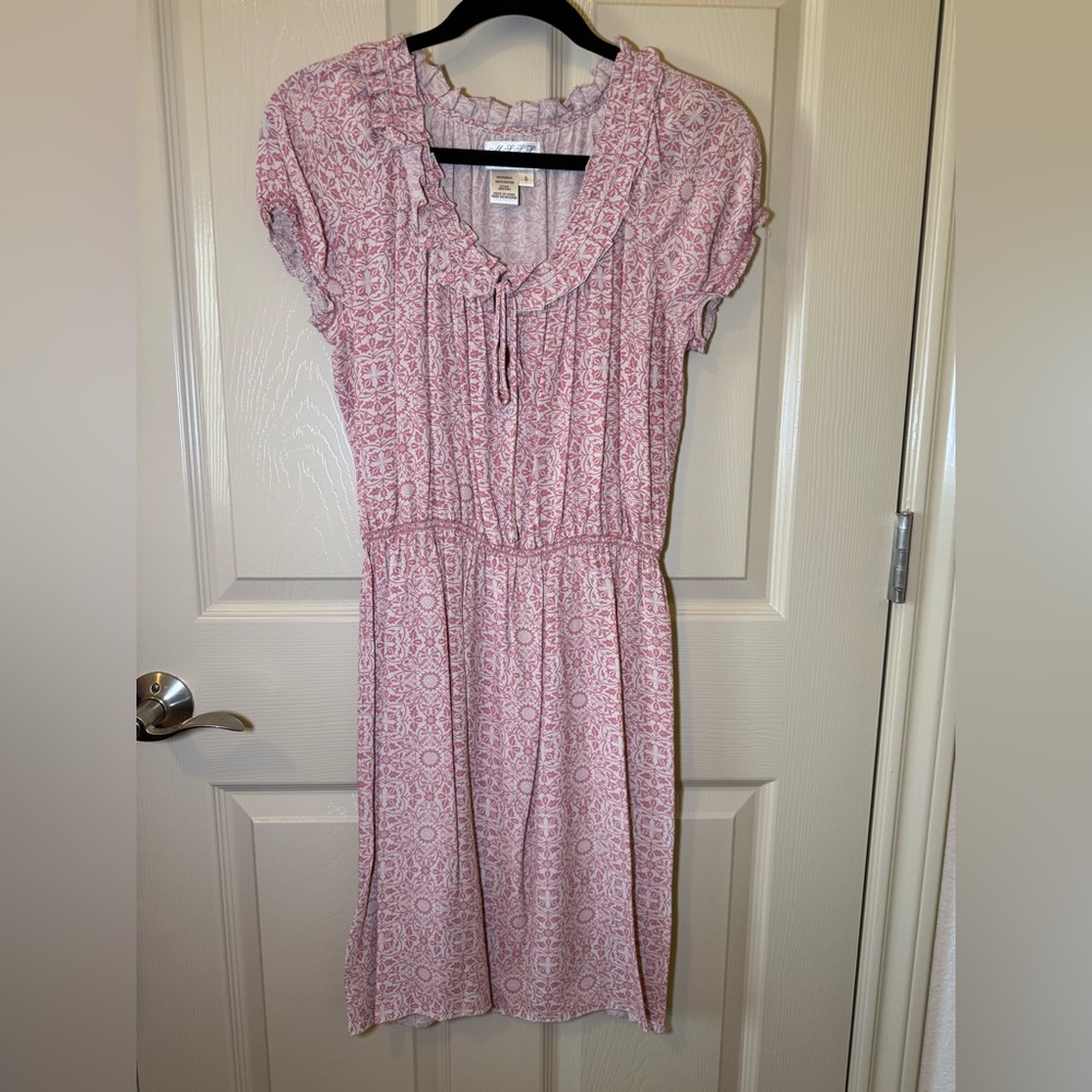 Casual Pink Printed Women’s Dress